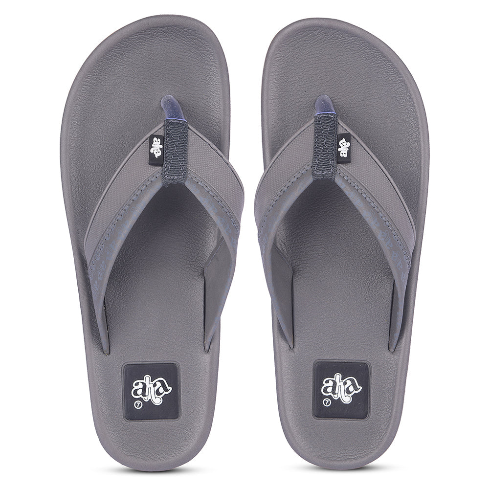 A-HA Casual Grey Flip Flops For Men ANCO-3 By Liberty