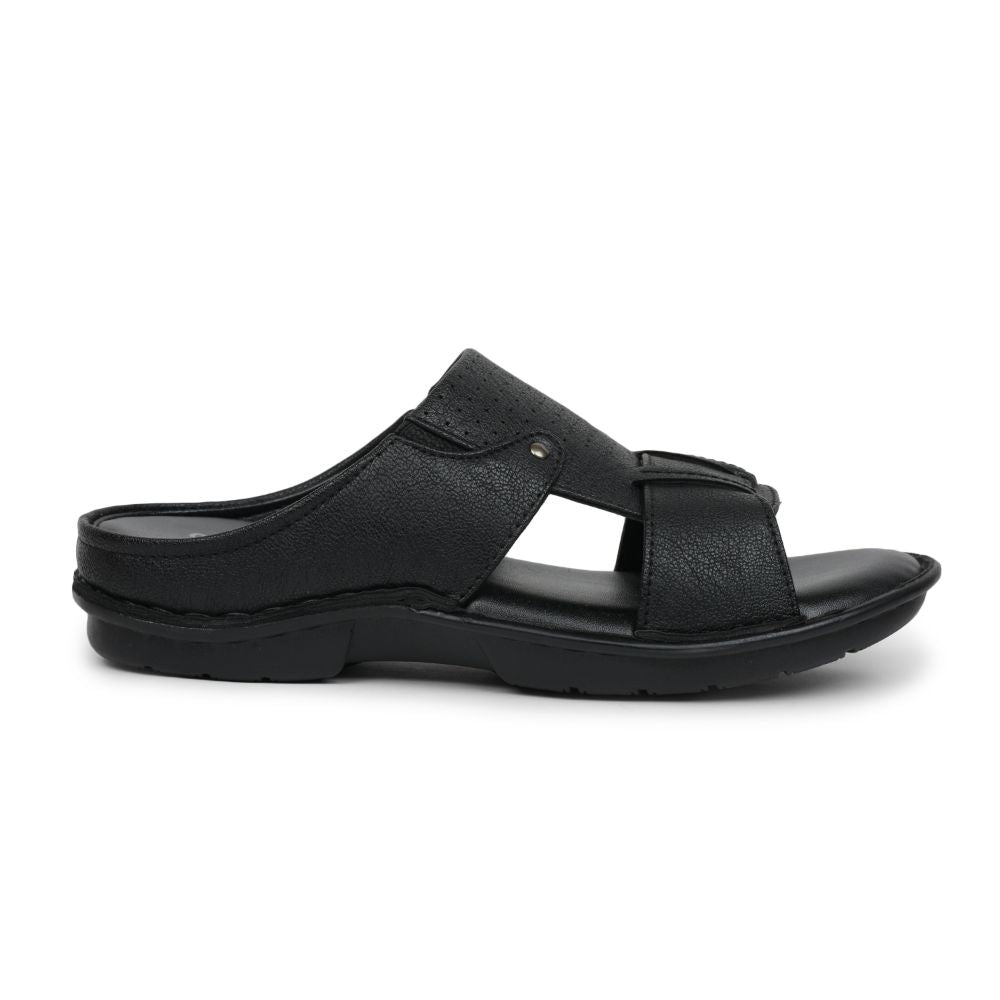Coolers By Liberty AVN-7 Casual Black Slippers For Men