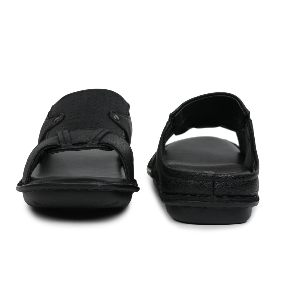 Coolers By Liberty AVN-7 Casual Black Slippers For Men