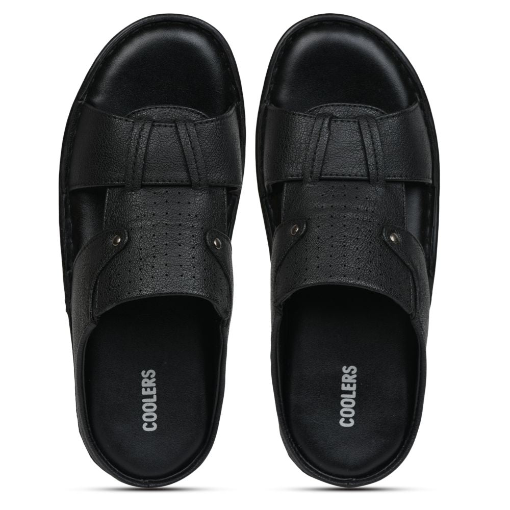 Coolers By Liberty AVN-7 Casual Black Slippers For Men