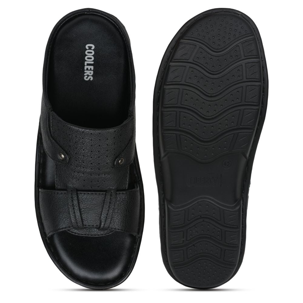 Coolers By Liberty AVN-7 Casual Black Slippers For Men