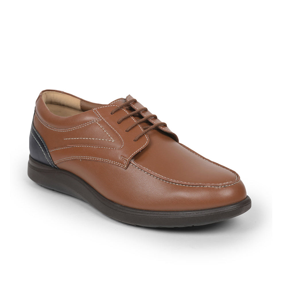 Gliders (Tan) Formal Lace Up Derby Shoes For Men SYN-4 By Liberty