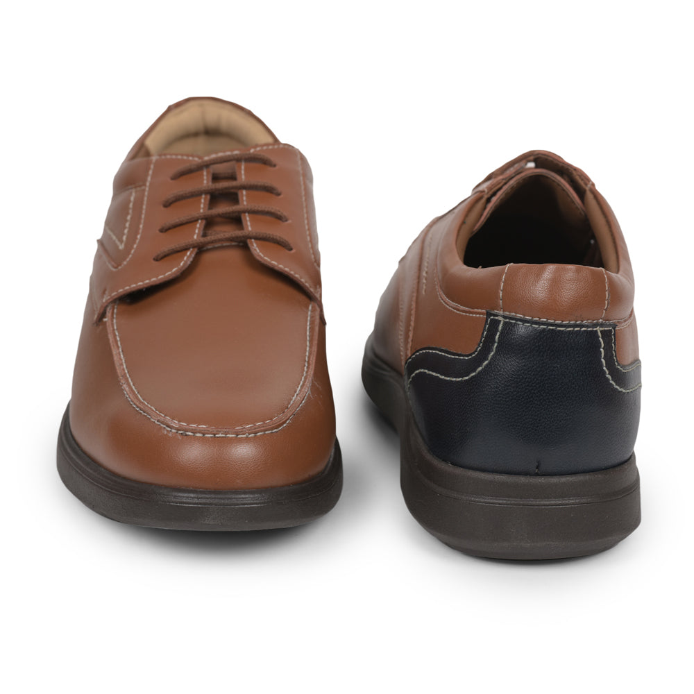Gliders (Tan) Formal Lace Up Derby Shoes For Men SYN-4 By Liberty