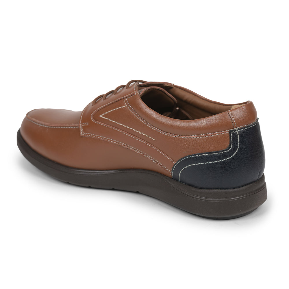 Gliders (Tan) Formal Lace Up Derby Shoes For Men SYN-4 By Liberty