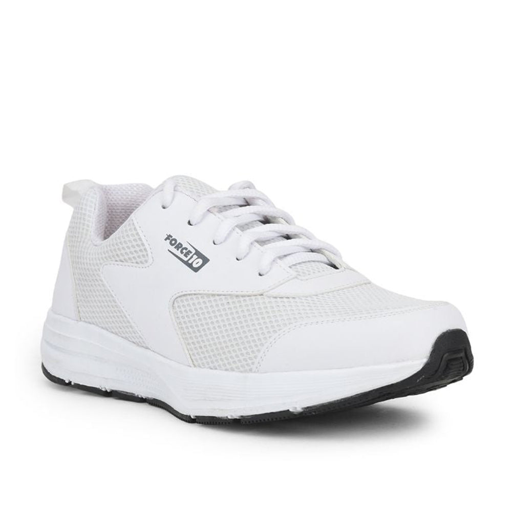 Force 1 Sports Lacing Shoes For Men (White) SPRINT By Liberty