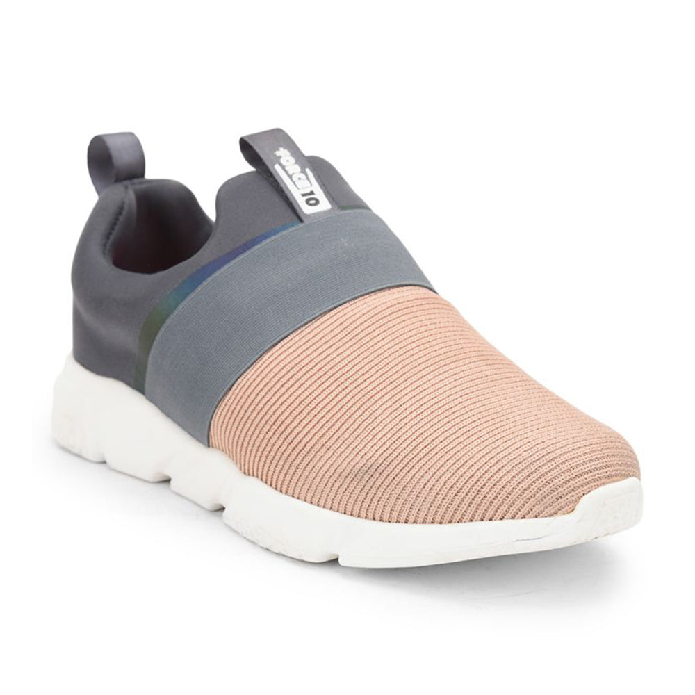 Force 1 Sports Non Lacing Shoe For Ladies ( Peach ) Mariam-E By Liberty