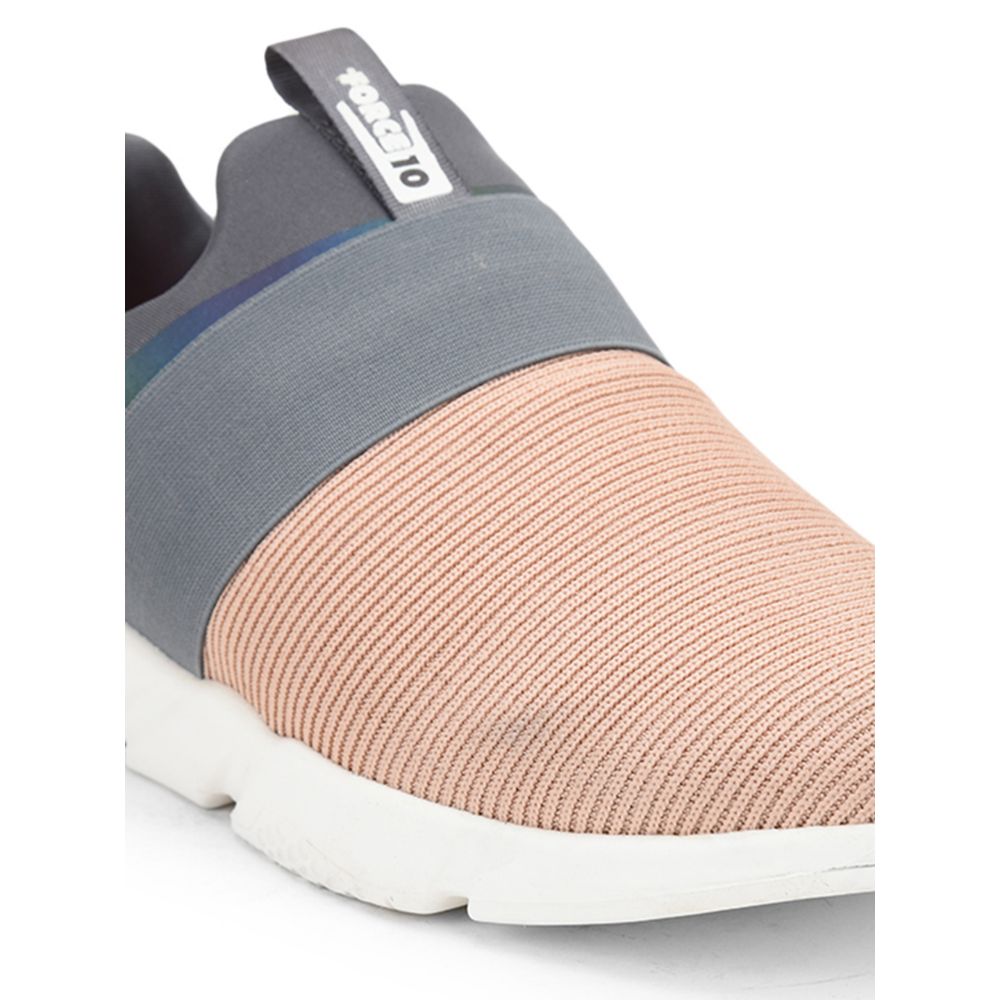 Force 1 Sports Non Lacing Shoe For Ladies ( Peach ) Mariam-E By Liberty