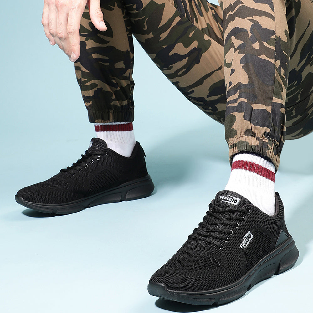 Force 1 Men's Black Sports Lacing