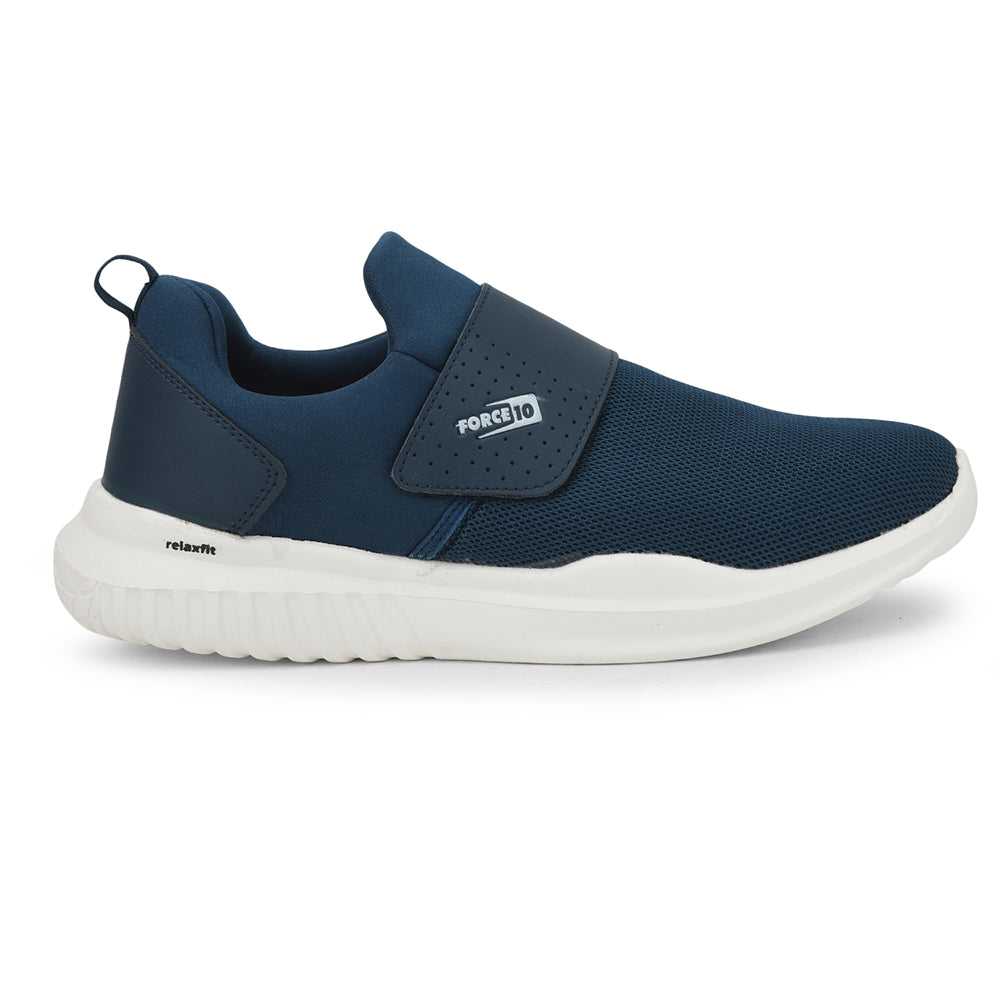 Force 1 Sports Non Lacing Shoes For Men (T.Blue) REACHER-E By Liberty