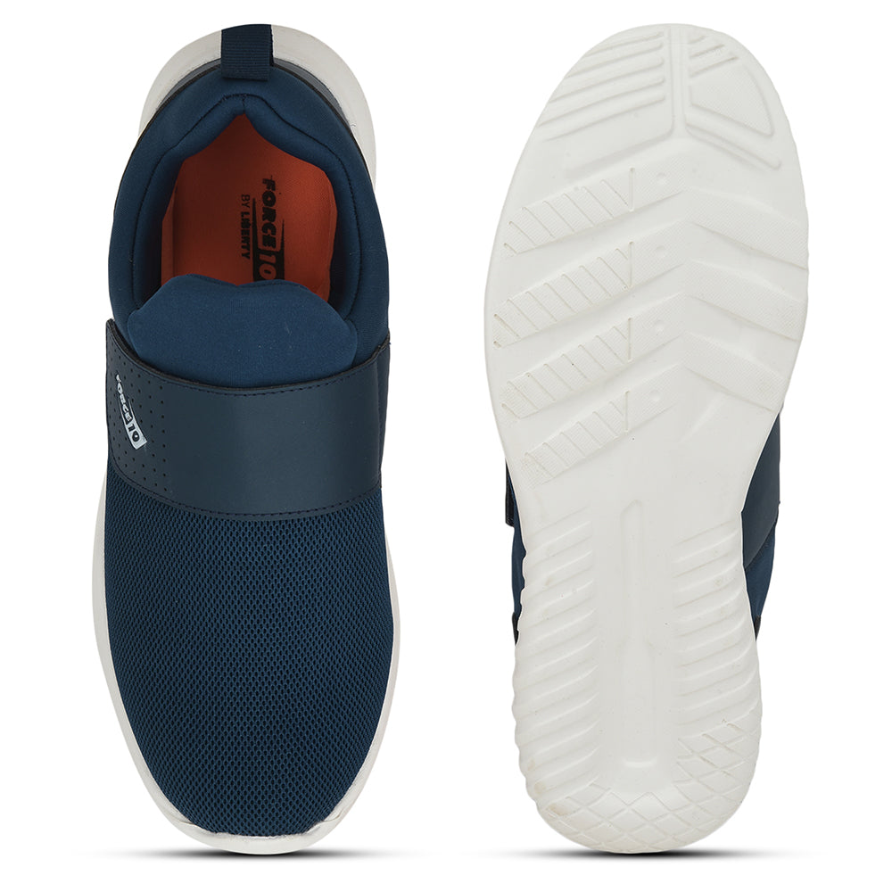 Force 1 Sports Non Lacing Shoes For Men (T.Blue) REACHER-E By Liberty