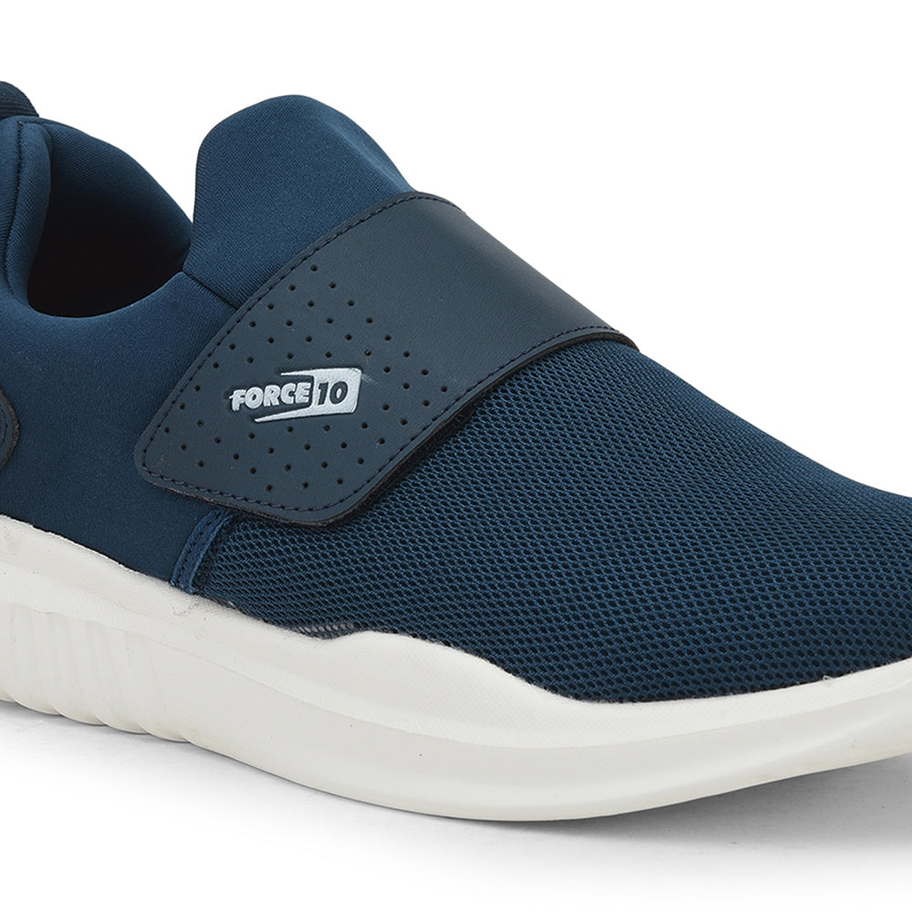 Force 1 Sports Non Lacing Shoes For Men (T.Blue) REACHER-E By Liberty