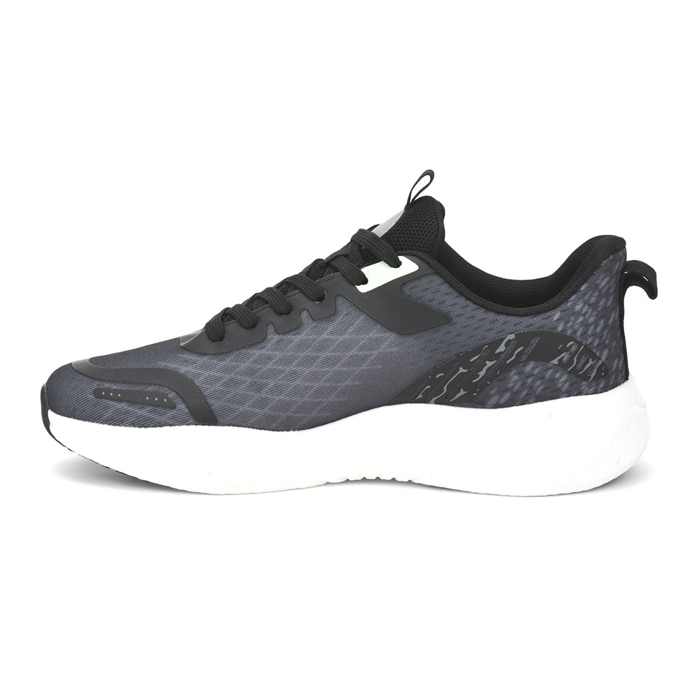 Buy Leap7x By Liberty Men ZQ-XL-M1 Black Sports Lacing Shoes