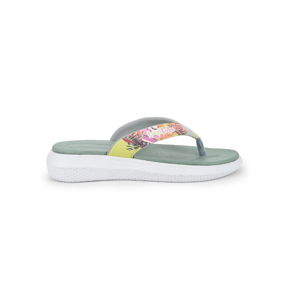 Lucy & Luke (Green) Casual Flip-Flop For Kids HIPPO-3T By Liberty