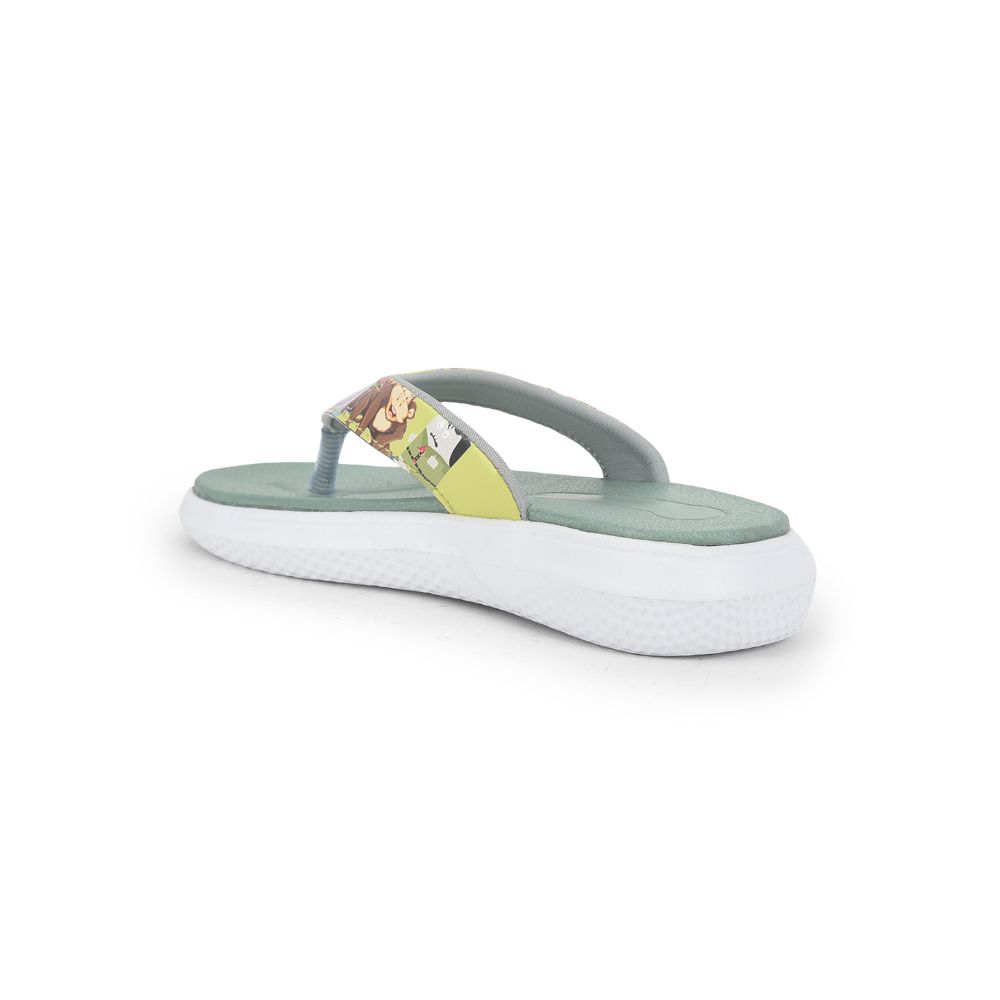 Lucy & Luke (Green) Casual Flip-Flop For Kids HIPPO-3T By Liberty
