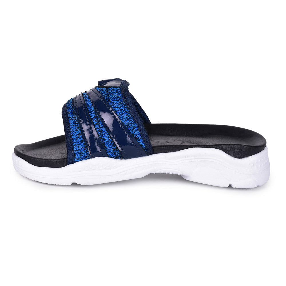 Lucy & Luke (Navy Blue) Casual Slides For Kids RICKY-2S By Liberty