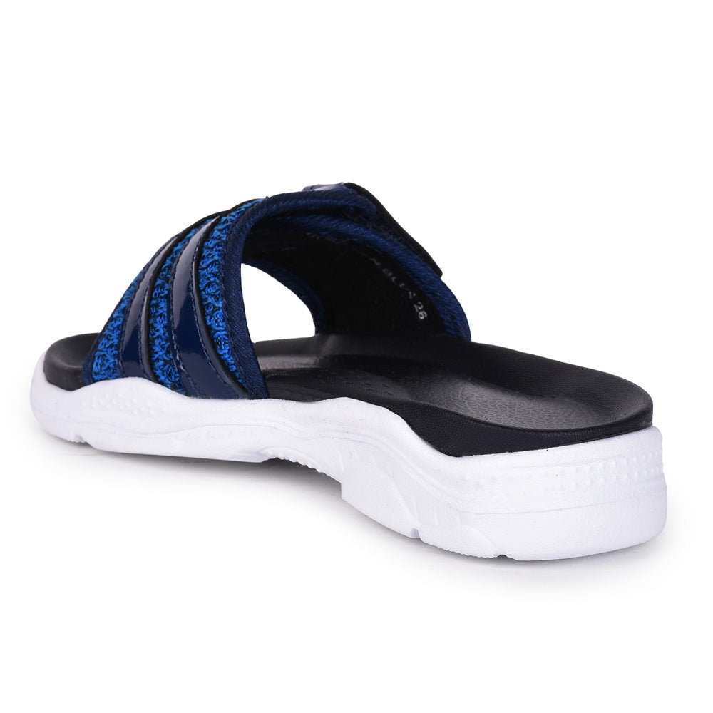 Lucy & Luke (Navy Blue) Casual Slides For Kids RICKY-2S By Liberty