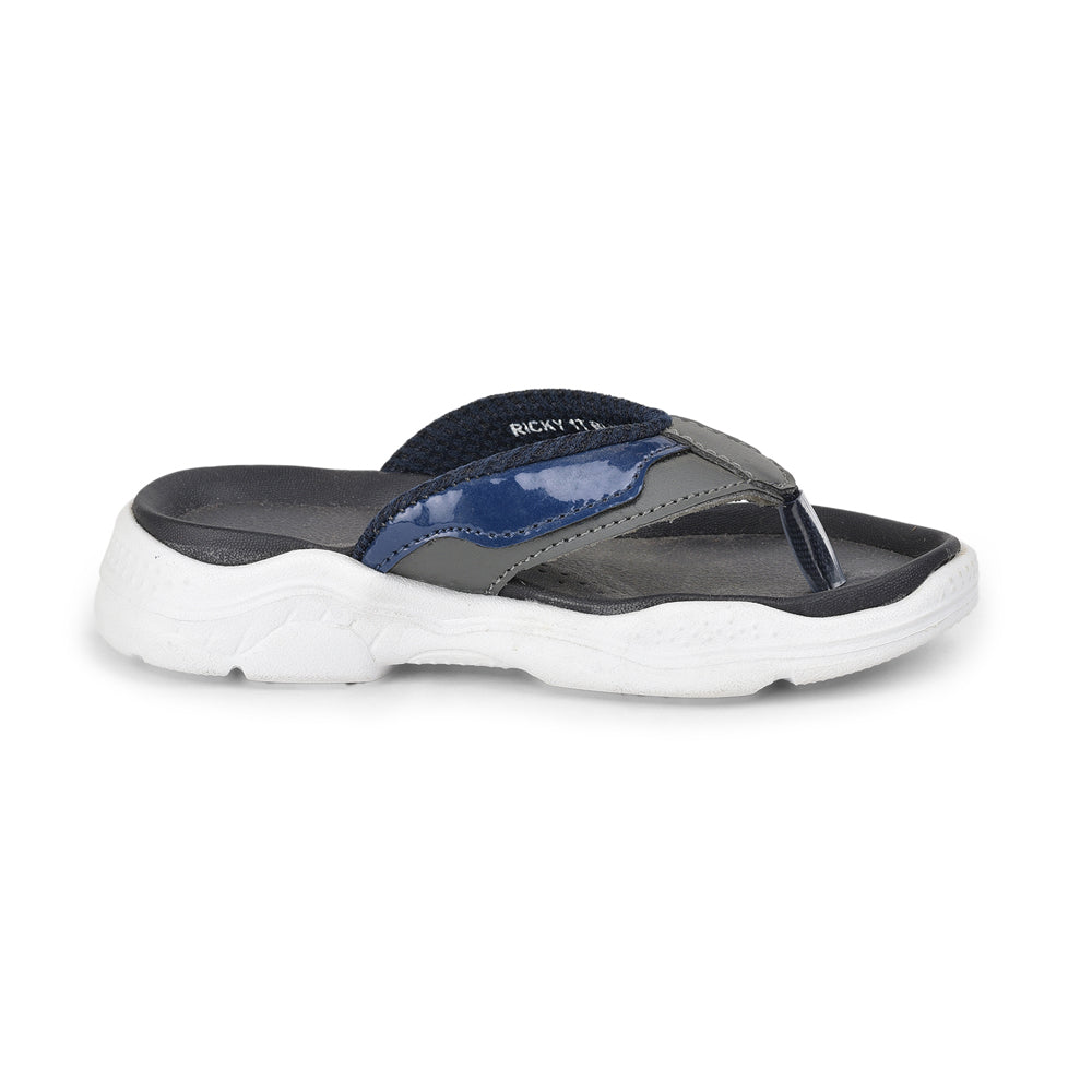 Lucy & Luke (Navy Blue) Casual Flip-Flop & Slippers For Kids RICKY-17 By Liberty