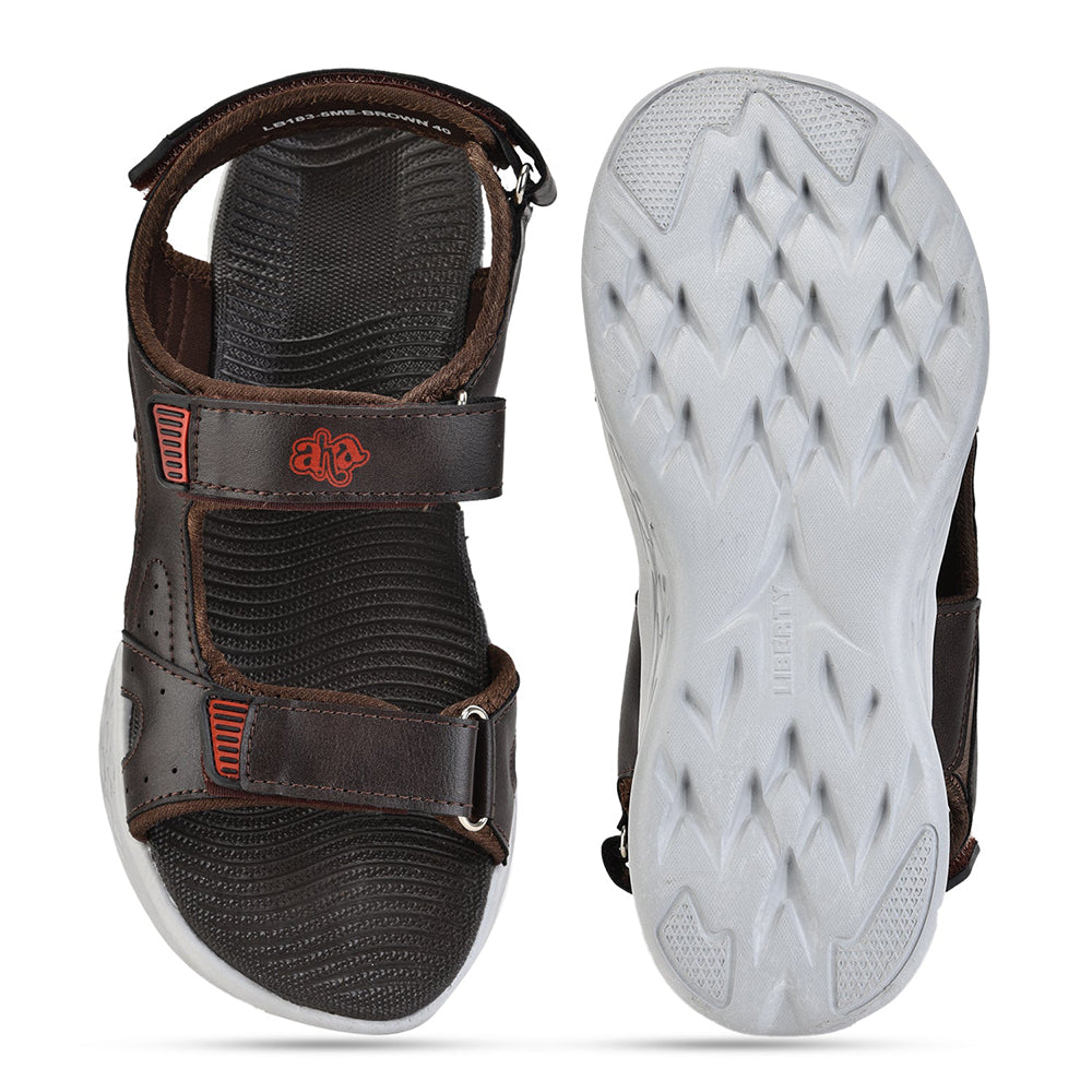 A-HA Casual Brown Sandals For Men LB183-5ME By Liberty