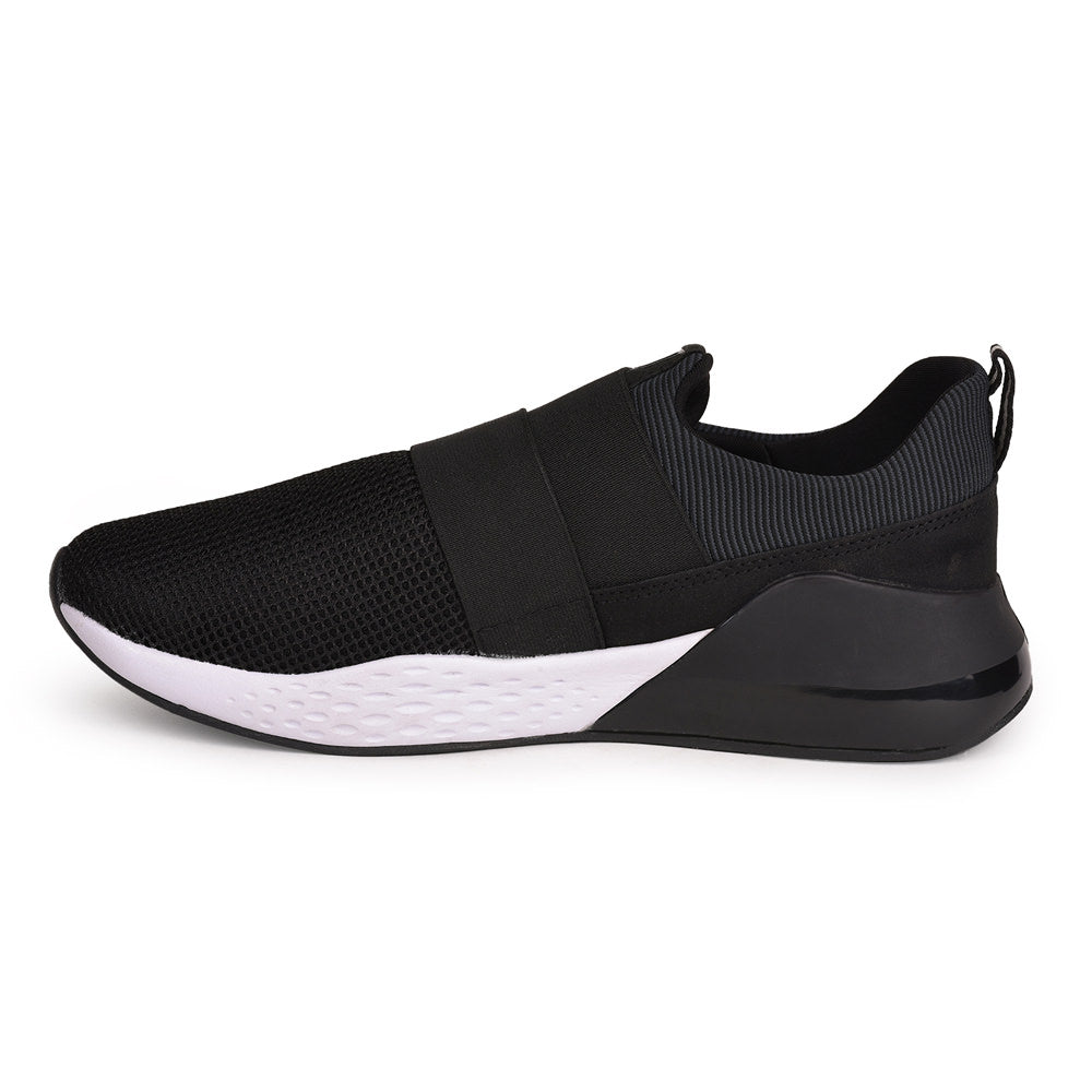 Force 1 Men Black Sports Non Lacing Walking Shoes (TARGET)