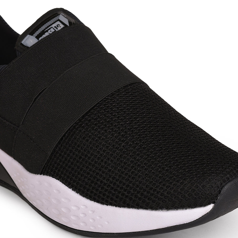 Force 1 Men Black Sports Non Lacing Walking Shoes (TARGET)