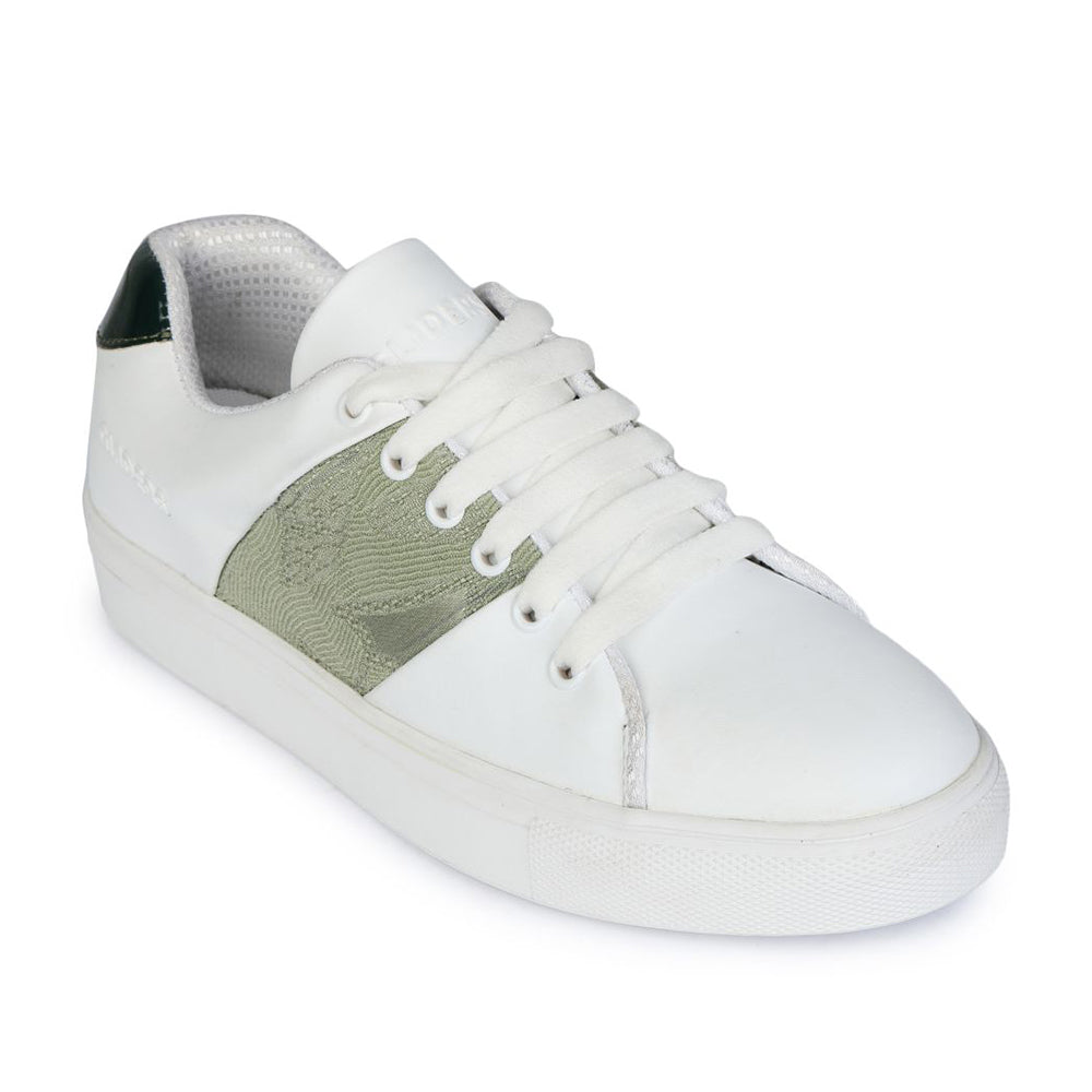 Gliders Lacing White Casual Sneakers For Women WATKIN-1E By Liberty