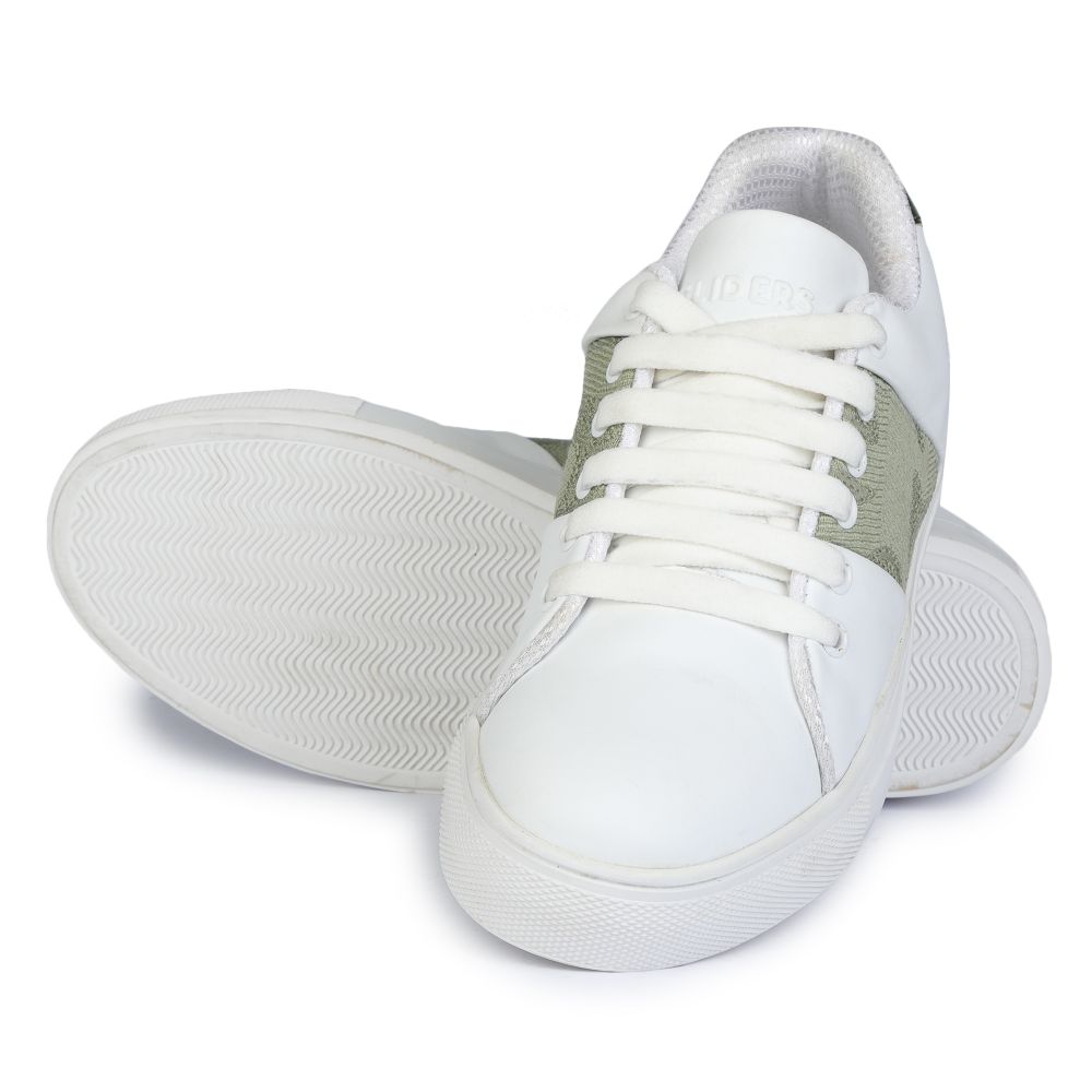 Gliders Lacing White Casual Sneakers For Women WATKIN-1E By Liberty
