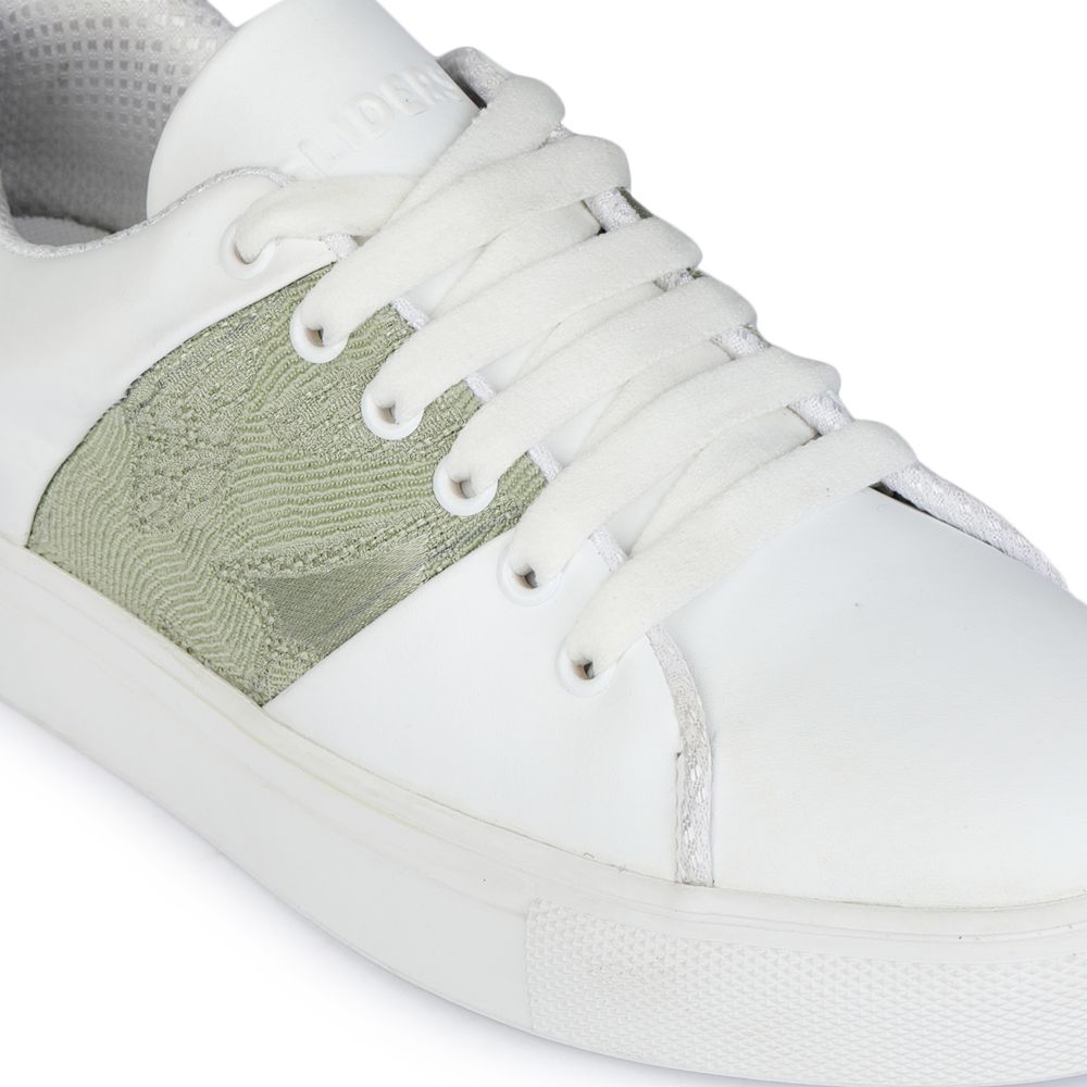 Gliders Lacing White Casual Sneakers For Women WATKIN-1E By Liberty