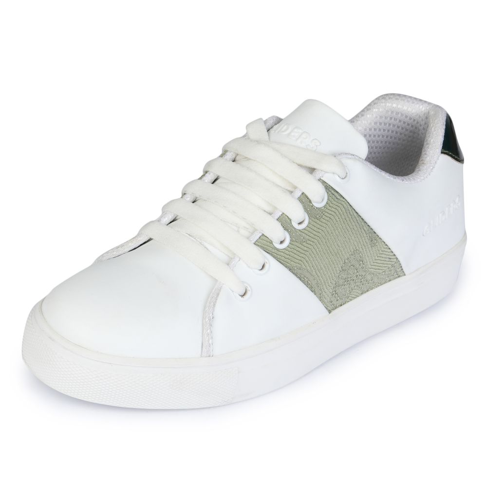 Gliders Lacing White Casual Sneakers For Women WATKIN-1E By Liberty