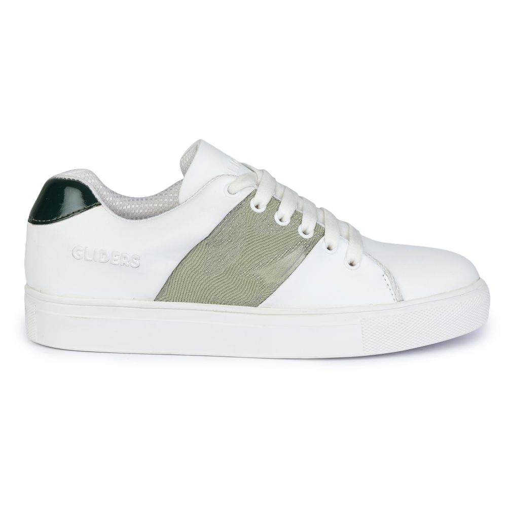 Gliders Lacing White Casual Sneakers For Women WATKIN-1E By Liberty