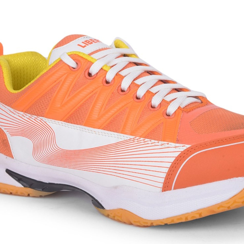 FREEDOM Sports Orange Badminton Shoes For Men GRIPPER-1 By Liberty