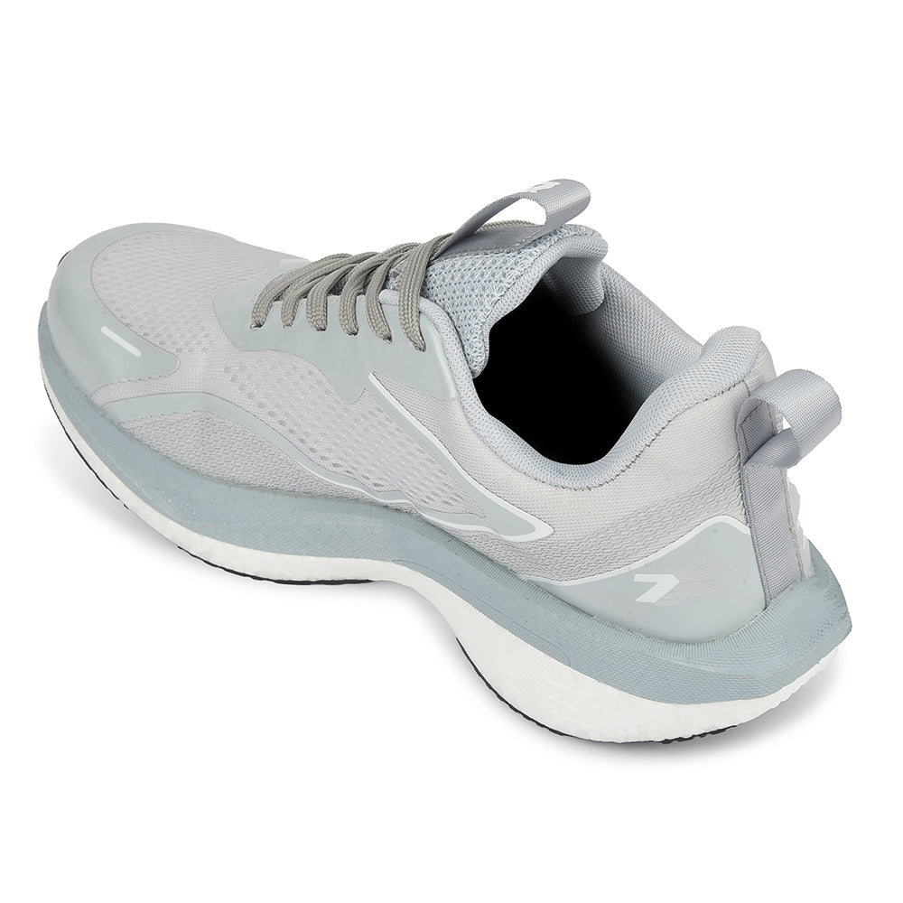 Buy Leap7x Light Grey Sports Lacing Woven Running Shoes