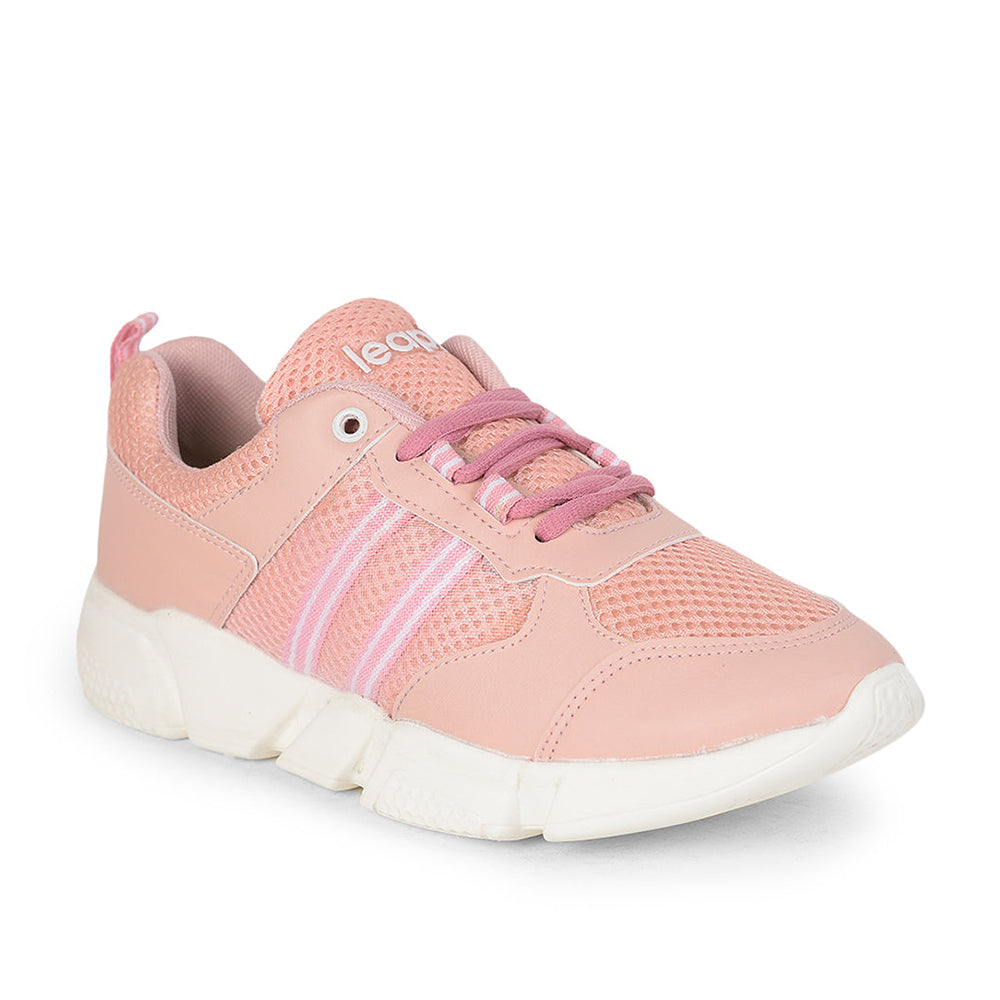 Leap7x Casual Peach Lacing Shoes For Women LIAM By Liberty