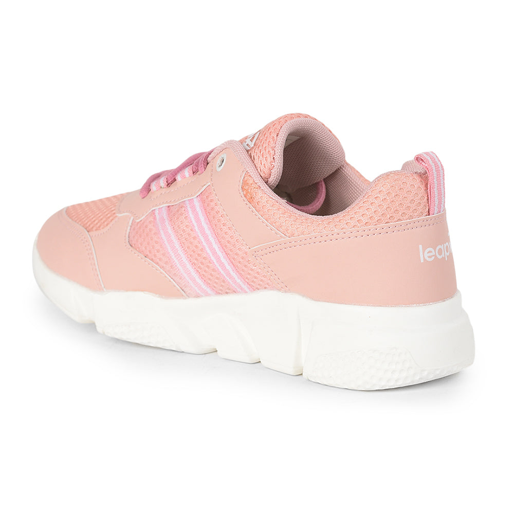 Leap7x Casual Peach Lacing Shoes For Women LIAM By Liberty