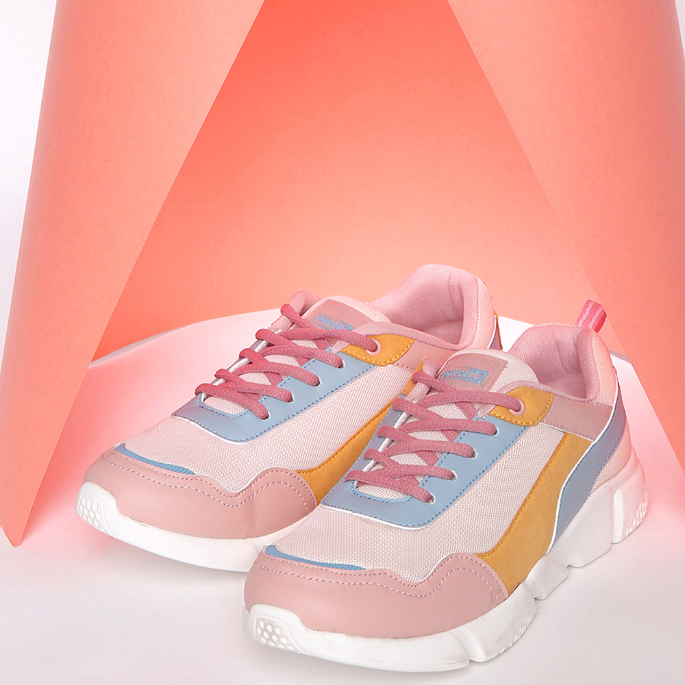 Force 1 Casual Peach Lacing Shoes For Women CORA by Liberty