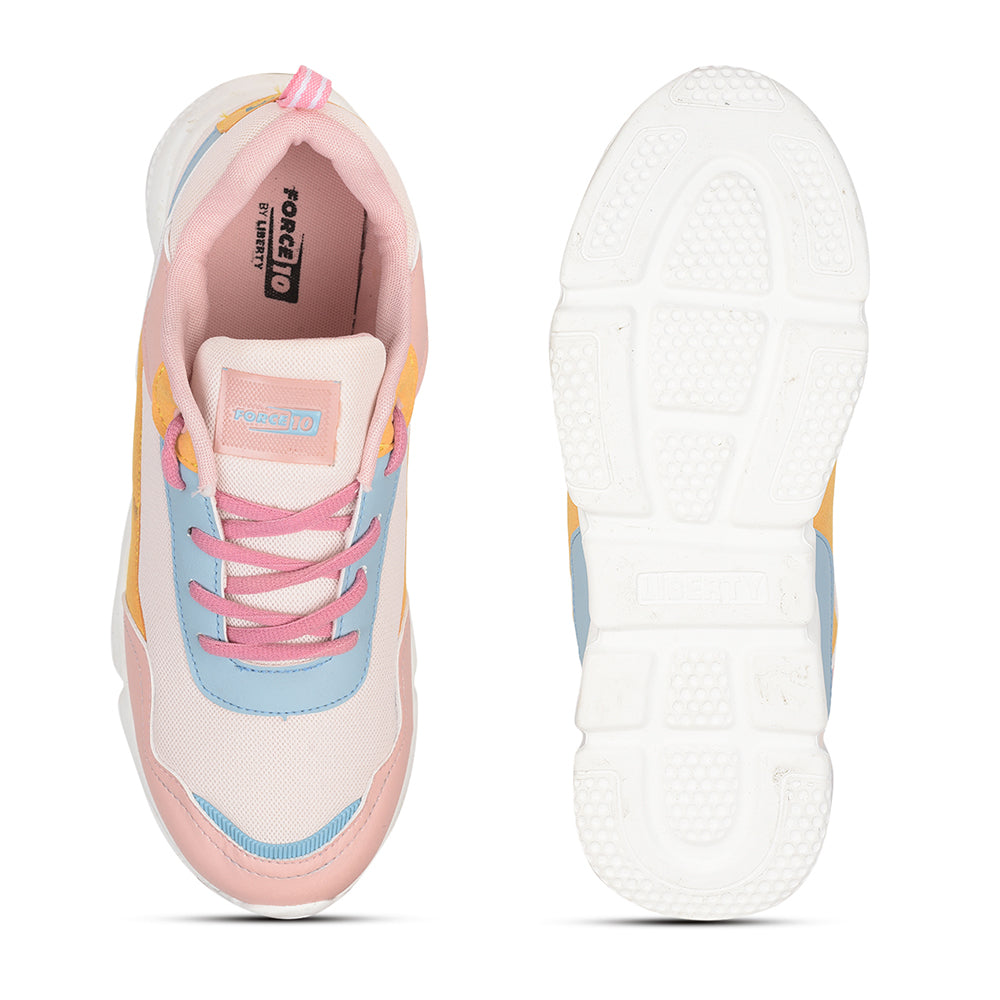 Force 1 Casual Peach Lacing Shoes For Women CORA by Liberty