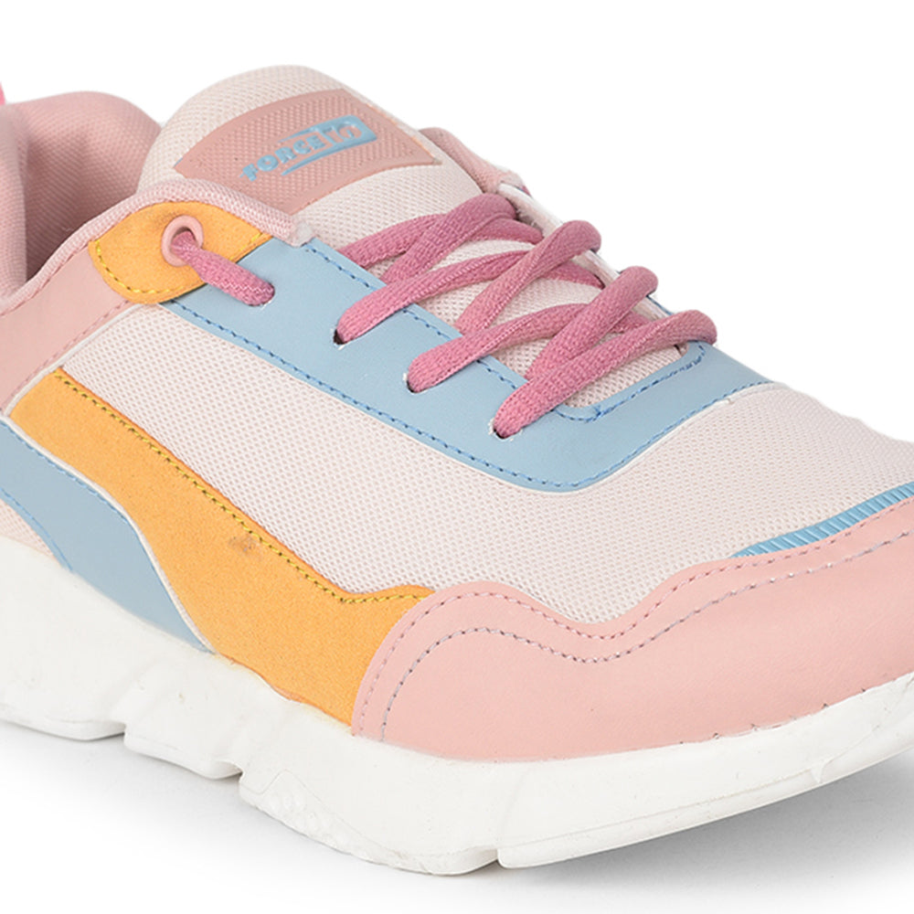 Force 1 Casual Peach Lacing Shoes For Women CORA by Liberty