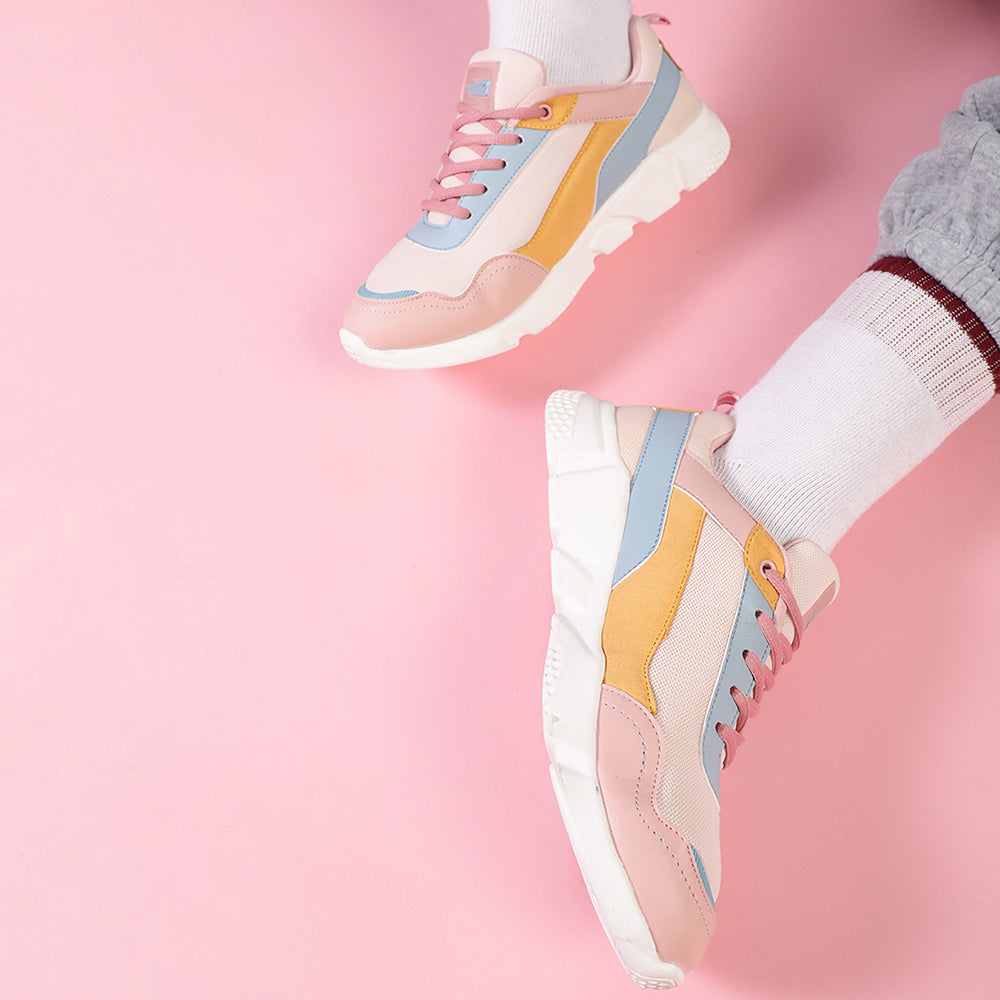 Force 1 Casual Peach Lacing Shoes For Women CORA by Liberty