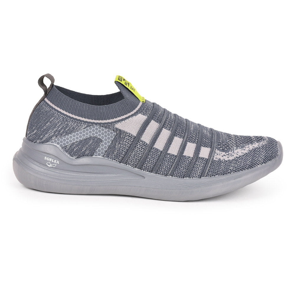 Force 1 Men Grey Sports Non Lacing Walking Shoes (MADRID-2 )
