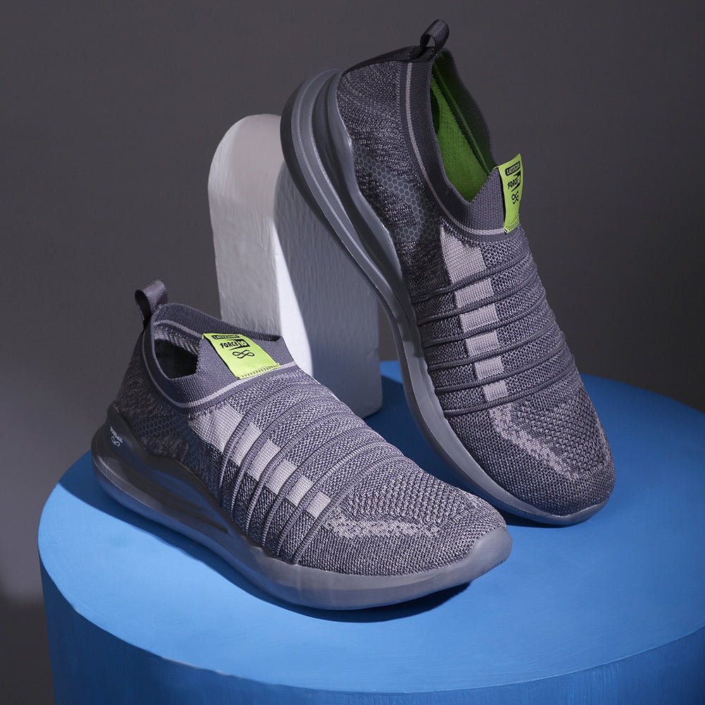 Force 1 Men Grey Sports Non Lacing Walking Shoes (MADRID-2 )