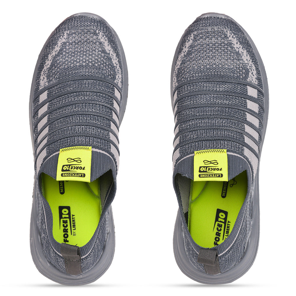 Force 1 Men Grey Sports Non Lacing Walking Shoes (MADRID-2 )