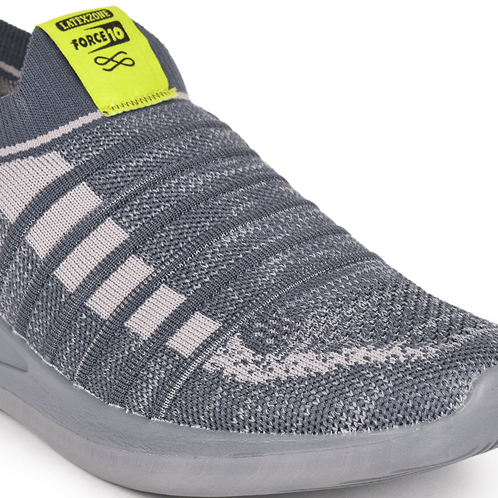 Force 1 Men Grey Sports Non Lacing Walking Shoes (MADRID-2 )