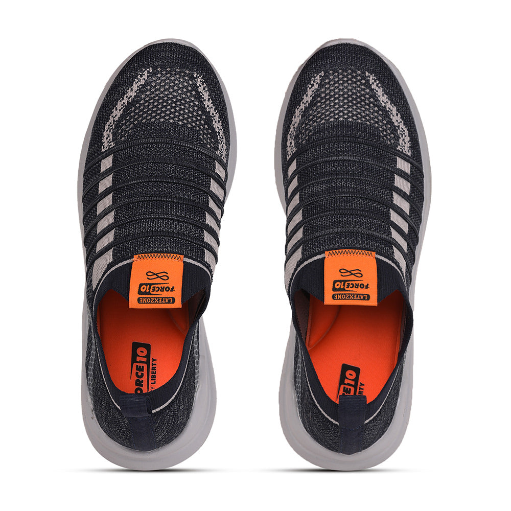 Force 1 By Liberty Men Sports Navy Blue Non Lacing Walking Shoes