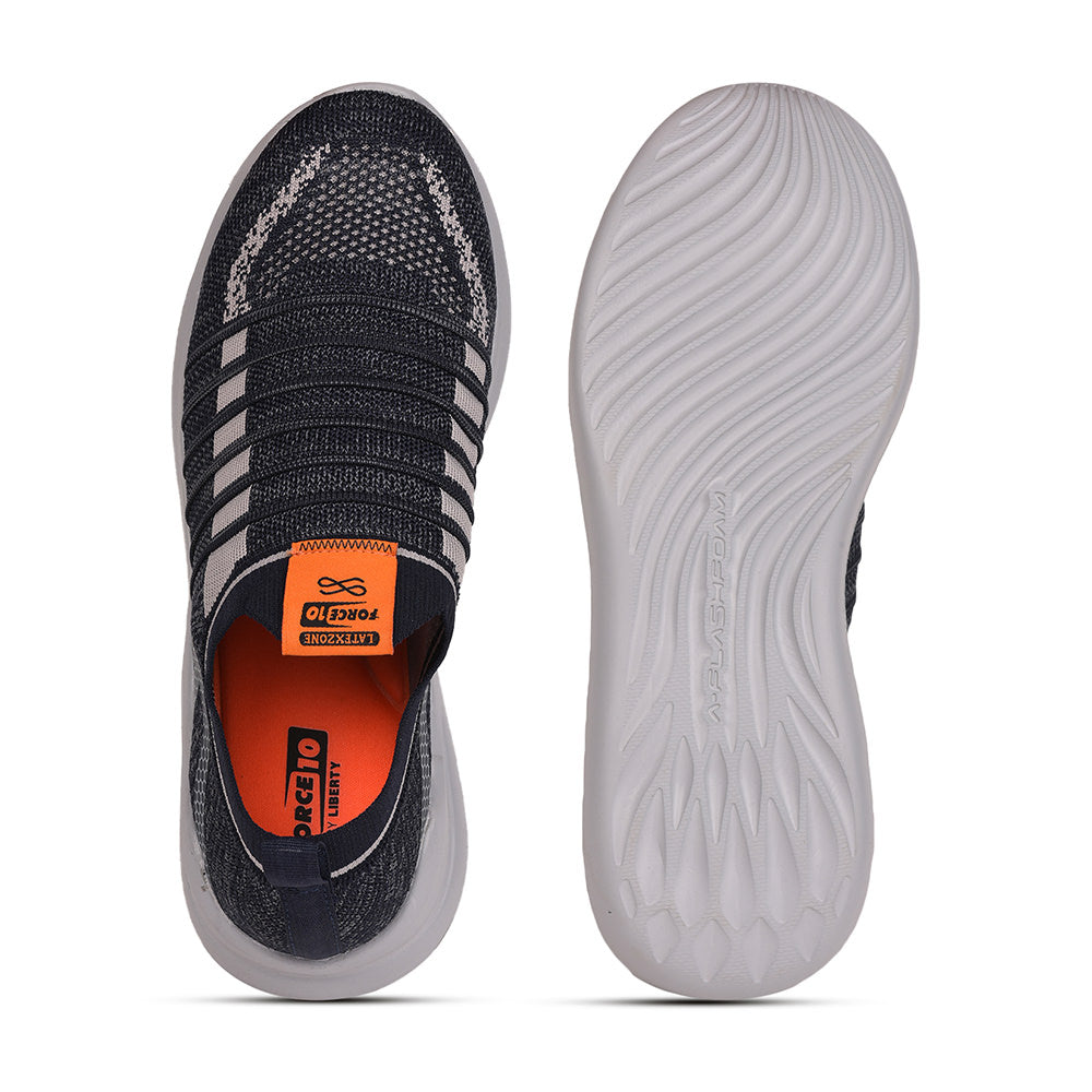 Force 1 By Liberty Men Sports Navy Blue Non Lacing Walking Shoes