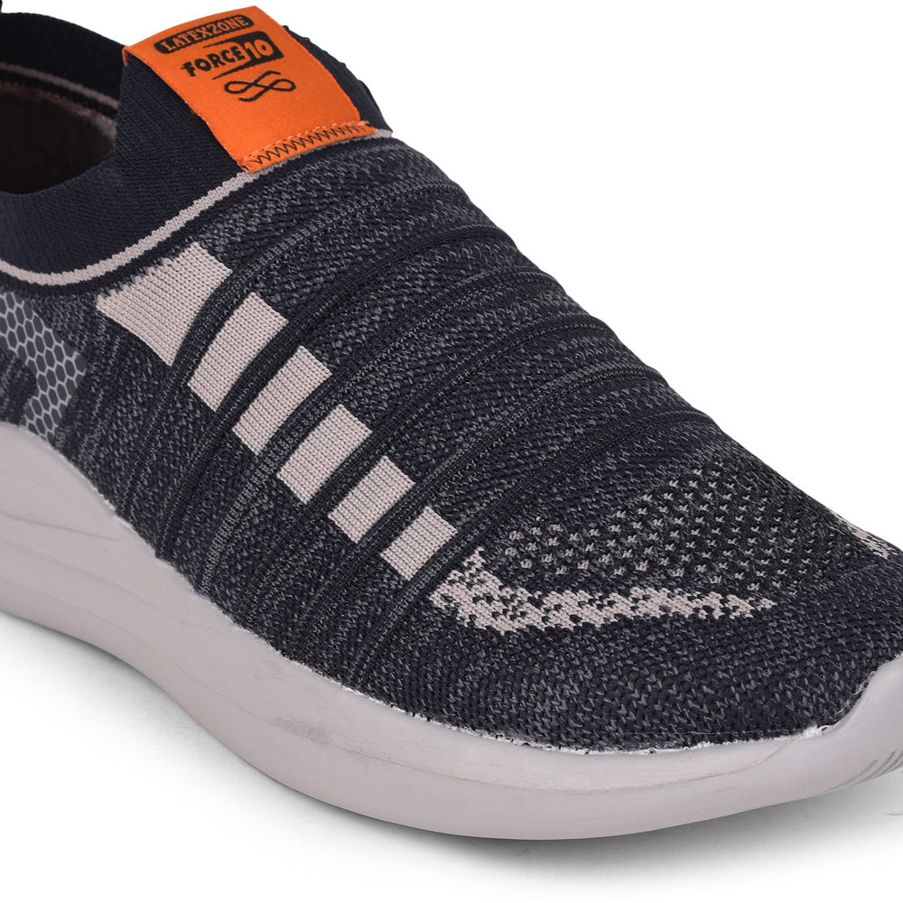 Force 1 By Liberty Men Sports Navy Blue Non Lacing Walking Shoes