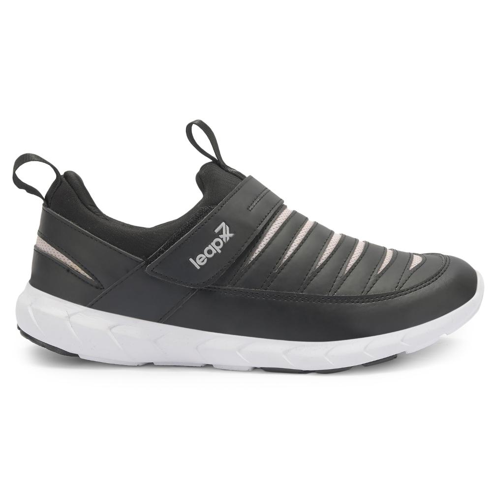 Leap7x Non Lacing Black Casual Slip-on Shoes For Women LEWIS-2 By Liberty