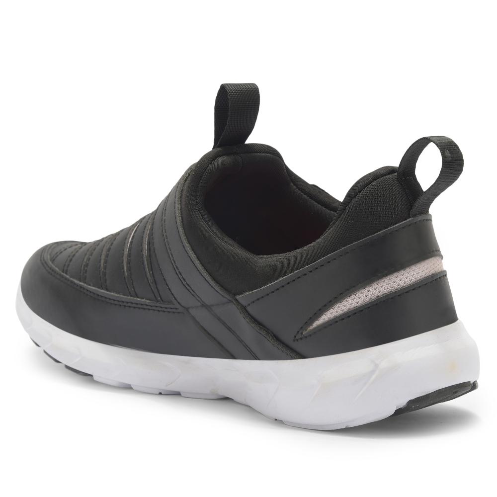 Leap7x Non Lacing Black Casual Slip-on Shoes For Women LEWIS-2 By Liberty