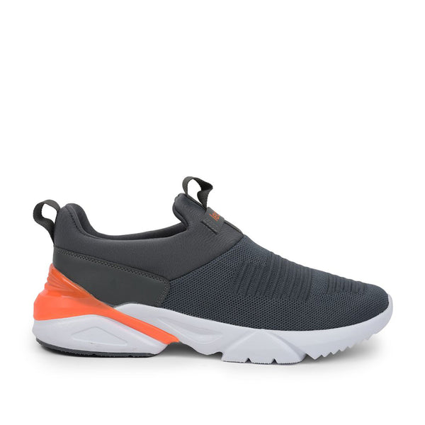 Leap7x Non-Lacing Grey Casual Slip-on Shoes For Men BRISK-01 By Liberty