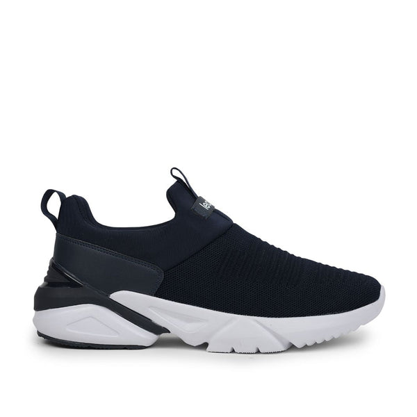 Leap7x Non-Lacing Navy Blue Casual Slip-on Shoes For Men BRISK-01 By Liberty