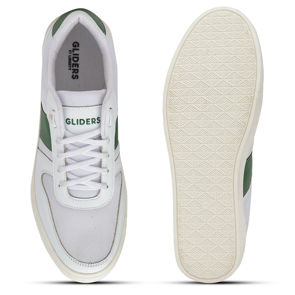 Gliders Casual White Lacing Sneakers For Men ANDRES By Liberty