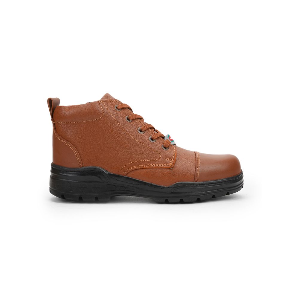 Freedom Casual (Tan) POLICE Leather High Ankle Boot with ZIP VEER-2 By Liberty